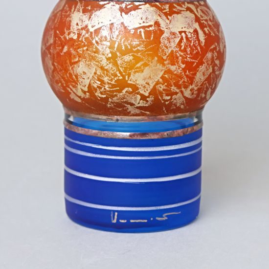 Studio Miracle: Váza Plážová romance (s oblinou dole), 26 cm, ruční dekorace Vlasta Voborníková