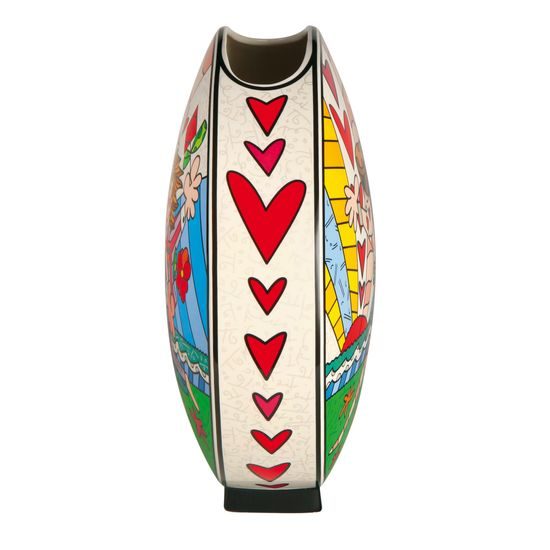 Vase Romero Britto - Falling, 30 / 15 / 30 cm, Porcelain, Goebel