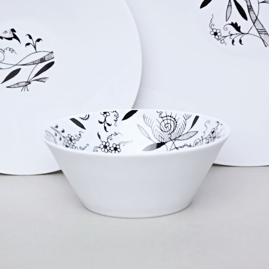 Bohemia black: Dining set 12 pcs., design by Jiri Pelcl, Cesky porcelain a.s.