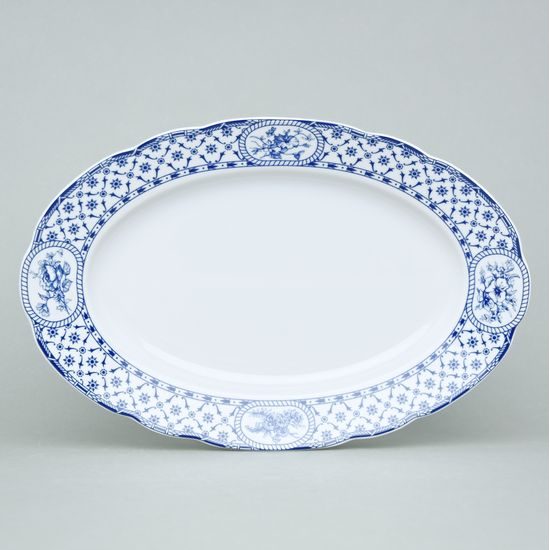 Rose 80090: Oval flat dish 32 cm, Thun 1794, karlovarský porcelán