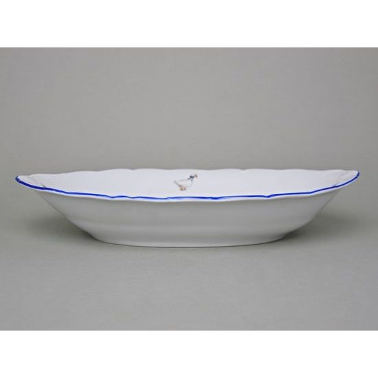 Bread basket 36 cm (dish deep oval), Ophelia goose, THUN 1794