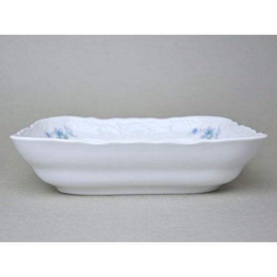 BERNADOTTE Hořec: Mísa čtyřhranná hluboká 25 cm J, Thun 1794, karlovarský porcelán