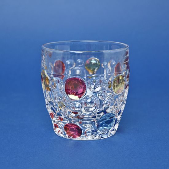 Sklenička na whisky Lisboa .... barevná křišťálová, Jihlavské sklárny Bohemia 1845