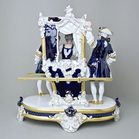 Nosítka rokoko 35 x 24 x 28,5 cm, Isis, Porcelánové figurky Duchcov