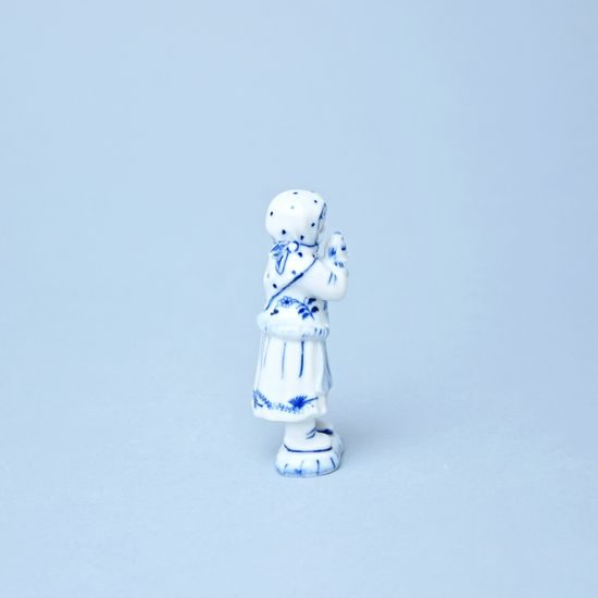 Girl with bird 10,8 cm, Original Blue Onion Pattern