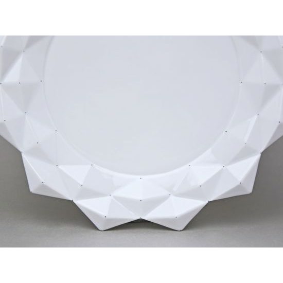 Plate Dinner 26,5 cm, Diamond white, Goldfinger Porcelain