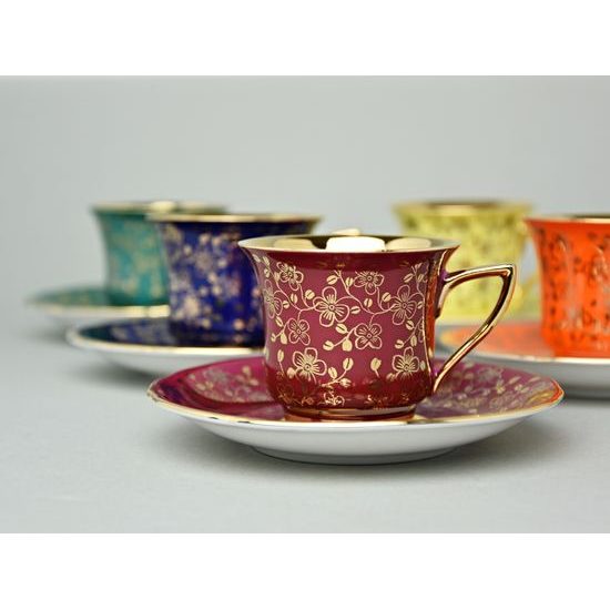 Šálek 80 ml espresso a podšálek 11,5 cm Windsor, sada 6 ks., Leander 1907 Loučky