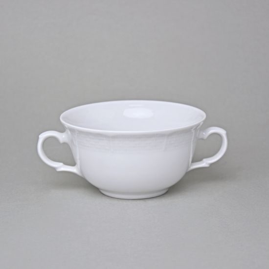 Soup cup 300 ml 2 handles, Thun 1794, Carlsbad porcelain, NATÁLIE white