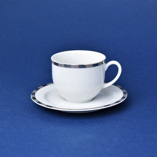 Cup 165 ml and saucer 13,5 cm, Thun 1794 Carlsbad porcelain, OPAL 84032