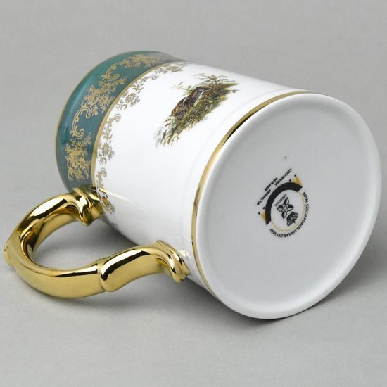 Pitcher 500 ml, hunting - green, Royal Czech porcelain