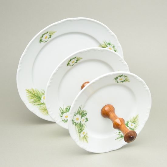 Compartment dish 3 pcs. 34 cm, Thun 1794, karlovarský porcelán, CONSTANCE 80262 daisy