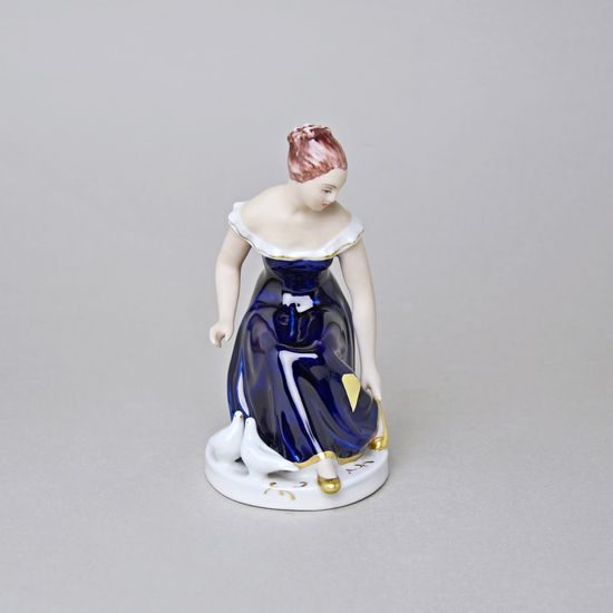 Popelka 10,5 x 7,0 x 14 cm, Isis, Porcelánové figurky Duchcov