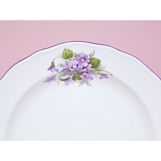 Plate deep 24 cm, Violet, Cesky porcelan a.s.