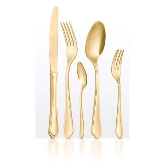 24 pcs. cutlery set, Posata MARTELLATA gold, NEVA cutlery