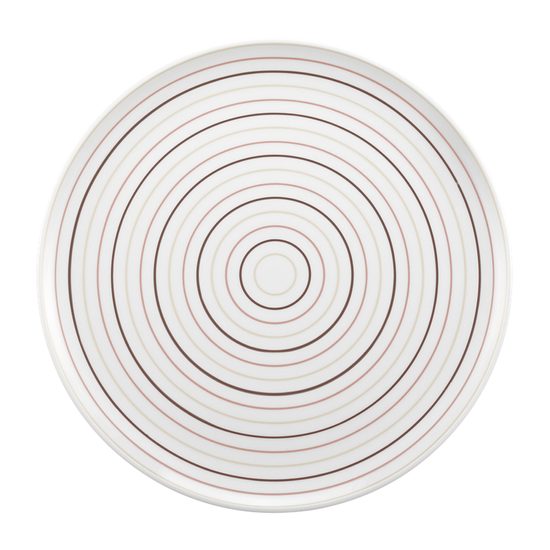 Platter round 25 cm, No Limits 24943 Cream Lines, Seltmann Porcelain