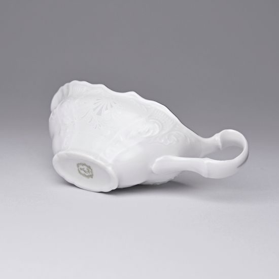 Sauce boat small 50 ml, Thun 1794 Carlsbad porcelain, BERNADOTTE frost, Platinum line