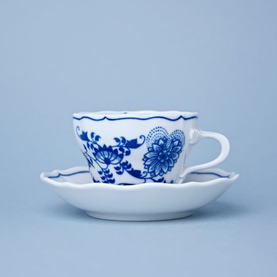 Cup and saucer A/1 + A/1, 120 ml / 13 cm for coffee, Original Blue Onion Pattern