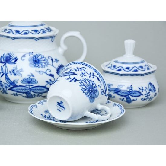 Tea set for 6 persons, Thun 1794 Carlsbad porcelain, Natalie - Onion