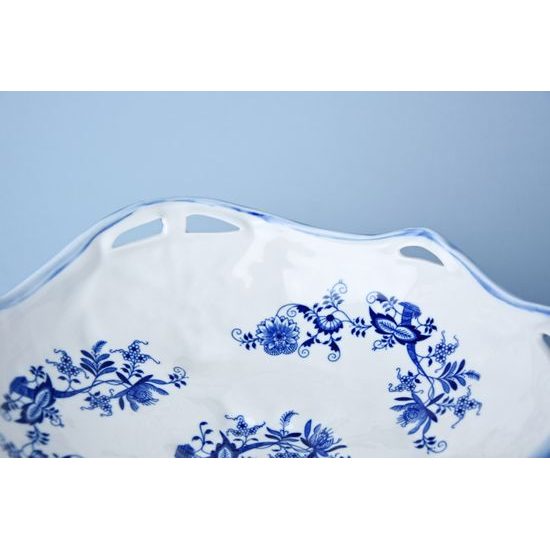 Bowl Secese 31 cm footed, Original Blue Onion pattern, QII