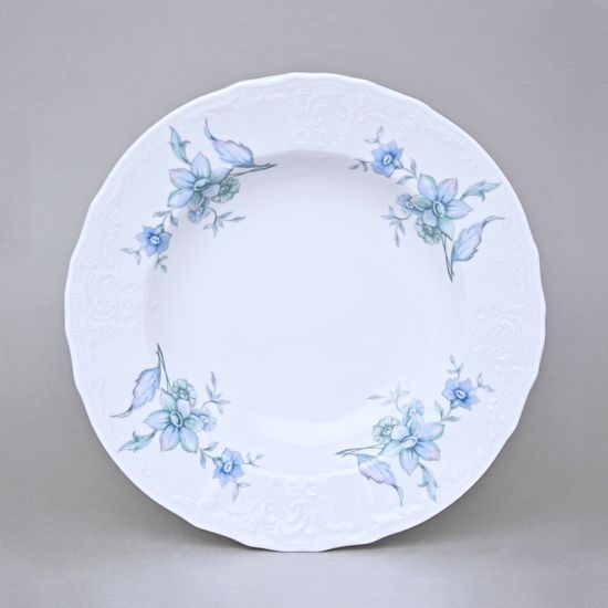 BERNADOTTE Hořec: Talíř hluboký 23 cm, Thun 1794, karlovarský porcelán