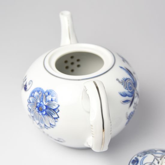 Pot tea with strain 0,95 l, Original Blue Onion pattern + platinum