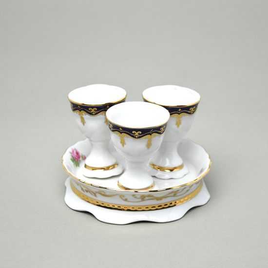 440: Sada sypátek - dochucovací sada s táckem, Sonáta, kobalt + růže, Leander Loučky