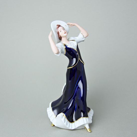 Lady With Hat 16 x 11 x 23 cm, Isis, Porcelain Figures Duchcov