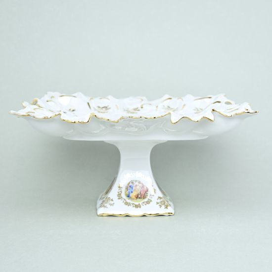 Podnos 29 x 29 cm na noze, Tři Grácie, porcelán QUEENs CROWN CZ