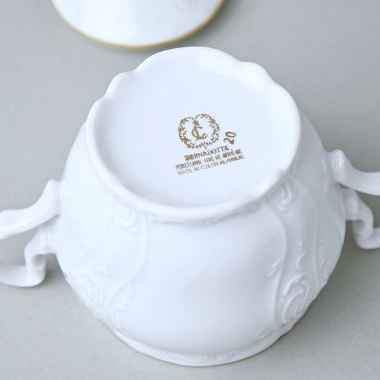 Cukřenka 300 ml, Thun 1794, karlovarský porcelán, BERNADOTTE zlatá linka