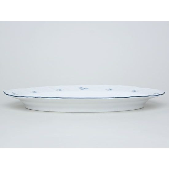 Bowl oval 39 cm, Thun 1794 Carlsbad porcelain, BERNADOTTE blue flower