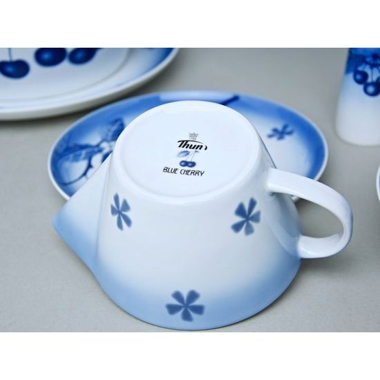 Tom 30112, Dining set for 6 pers., Thun 1794 Carlsbad porcelain, Blue cherry