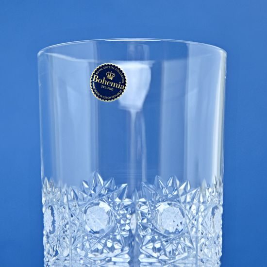 Glass Laura for water / long drink, 350 ml, Cut 500PK in decor, Crystal Bohemia