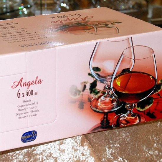 Angela 400 ml, whisky / brandy glass, 1 pcs., Bohemia Crystalex