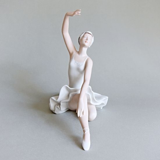 Baletka I. - Bílé šaty, 26,5 x 14 x 22,5 cm, Natur, Porcelánové figurky Duchcov