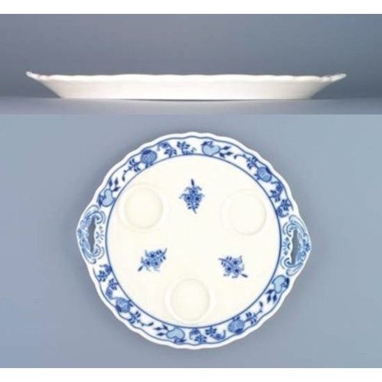 Tray round under three carafes 20,5 cm, Original Blue Onion Pattern