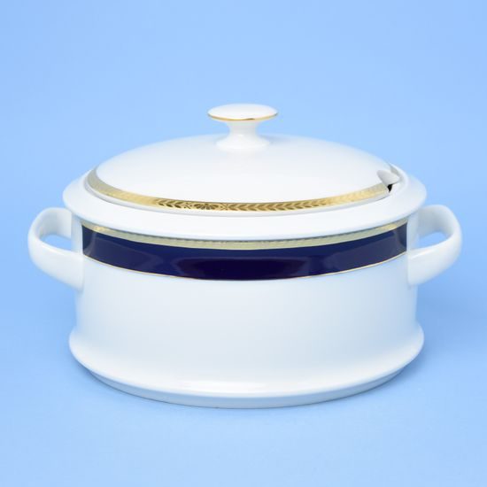 Sabina 767: Soup tureen 2,5 l, cobalt blue + gold, Leander 1907