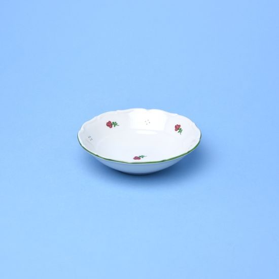 Bowl 13 cm, Verona red flowers + green, G. Benedikt 1882