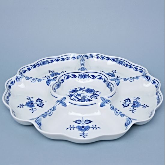 6-part dish 35 cm, Original Blue Onion Pattern