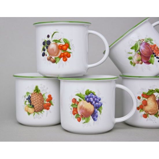 Mug Tina 0,24 l, 6 pcs., Fruits, Cesky porcelan a.s.