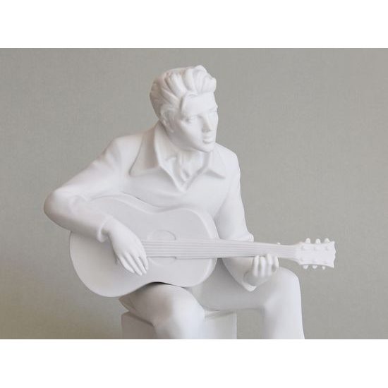 Elvis Presley, 16 x 11,6 x 24 cm, Biskvit, Porcelánové figurky Duchcov