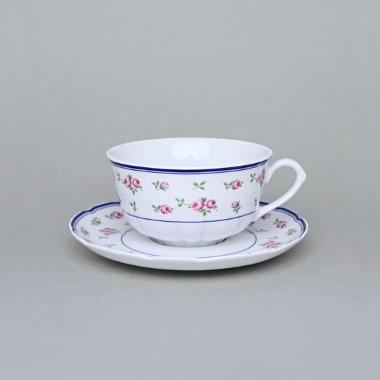 Cup 210 ml low + saucer 150 mm, Thun 1794, karlovarský porcelán, ROSE 80283