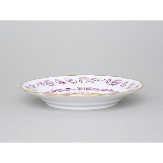 Elegance: Dessert Plate 19 cm, Gold + Pink, Hand-decorated by Vilém Janoušek, Český porcelán a.s