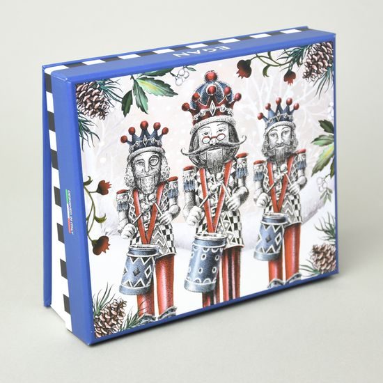 Sada vánočních kávových lžiček - 6 ks., keramika + nerezová ocel, EGAN