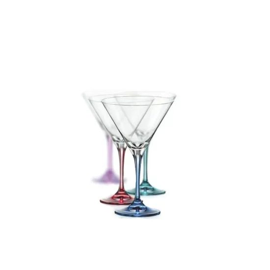 Spectrum 290 ml Rainbow - Martini glass, 4 pcs., Crystalex