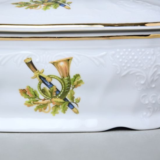 Candy jar 2,1 l, Thun 1794, Carlsbad Porcelain, BERNADOTTE Hunting