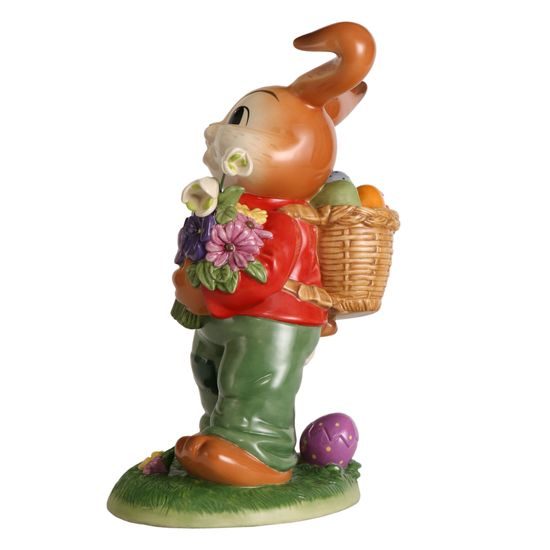 Rabbit figurine Happy Easter Time 27 / 18.5 / 38cm, stoneware, Goebel