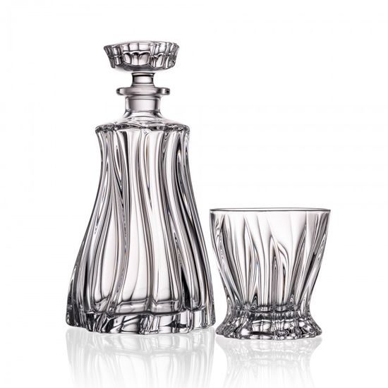 Crystal whiskey set Plantica 1+4, Aurum Crystal