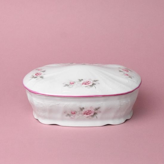 Růžová linka: Dóza na cukrovinky 2,1 l, Thun 1794, karlovarský porcelán, BERNADOTTE