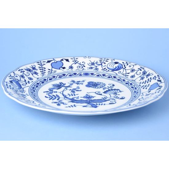 Blue Onion: Dish round flat 32 cm, Leander Loučky