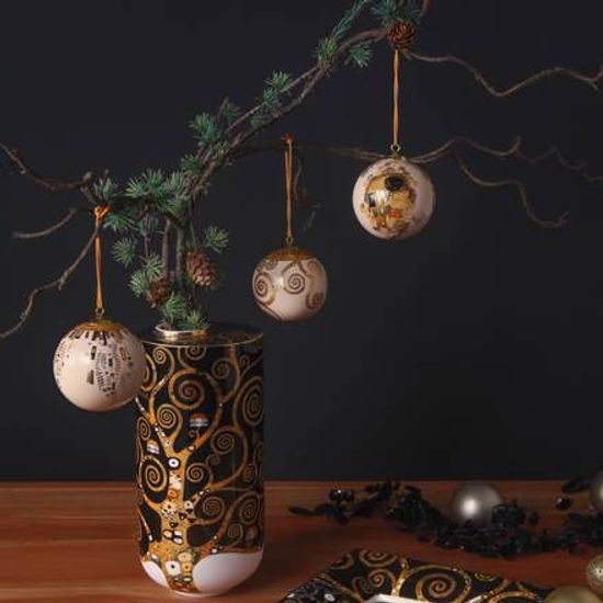 Závěsná koule Ornamente, 7,5 / 7,5 / 7,5, porcelán, G. Klimt, Goebel